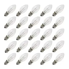 Kitcheniva C7 Blinking Christmas Light Bulbs Replacement 7 Watt 25 Pcs