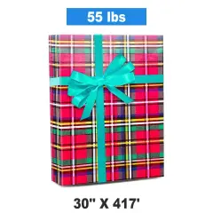 Plaid Christmas Wrapping Paper Tartan 30 ''x417 '