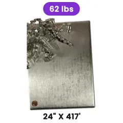 Bright Aluminum Embossed Metallic Wrapping Paper 24" x 417" Roll