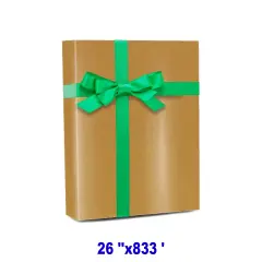 Premium Solid Gift Wrap 26" x 833' 60 lbs for Eye Catching Presents