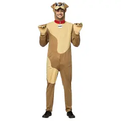 Happy Dog Costume with Full Body Jumpsuit and Playful Headpiece