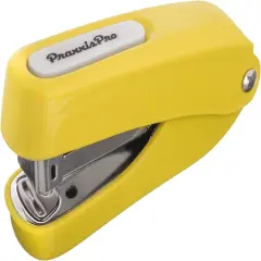 Aria-Plus Half-Strip Mini Stapler - Durable, Compact, and Colorful Stapler for Office and Travel Use, Compatible with Standard 26/6 Staples, Yellow