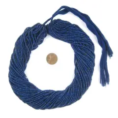The Bead Chest Tiny Lapis Lazuli Heishi Beads 2mm Afghanistan Blue Gemstone 12 Inch Strand