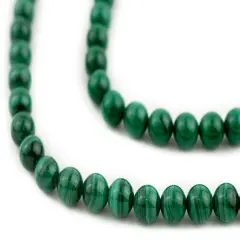 The Bead Chest Round Malachite Beads (7mm)
