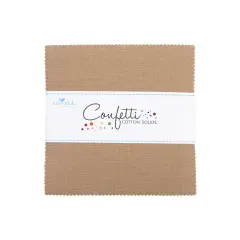 Confetti Cotton 5" Square Pack (Charm Pack / 5" Stacker) in Pebble byfor Riley Blake (5-120-PEBBLE-42)