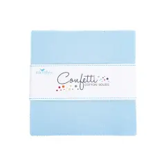 Confetti Cotton 5" Square Pack (Charm Pack / 5" Stacker) in Boy Blue byfor Riley Blake (5-120-BOYBLUE-42)