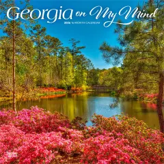 Georgia on My Mind | 2026 12 x 24 Inch (Hanging) Monthly Square Wall Calendar | Plastic-Free