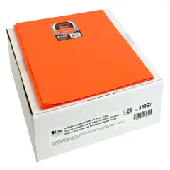C-Line 2-Pocket Poly Portfolio with Prongs, Orange, Pack of 25