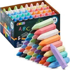 48 PCS Cone Shaped Washable Sidewalk Chalks Set, 12 Colors, Non-Toxic Jumbo Chalk Set for Art Play, Sidewalk Colored Outside Washable Set for Summer Outdoor Games and Chalkboard Drawing