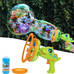 Bubble Gun Bubble Machine Dinosaur Bubble Blower Toy for Kids and Toddlers Bubble in Bubble Gun Party Favors Birthday Christmas Easter Gift