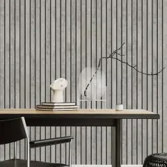 Transform Concrete Slats Grey Peel & Stick Wallpaper