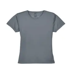 UltraClub&reg; Ladies Cool & Dry Sport Performance Interlock T-Shirt Charcoal