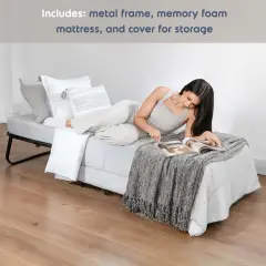 Nestl Folding Bed with 5" Luxury Memory Foam Mattress