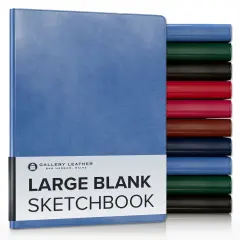 Large Blank Sketchbook by Gallery Leather - 9.75"x7.5" Acadia Hydrangea