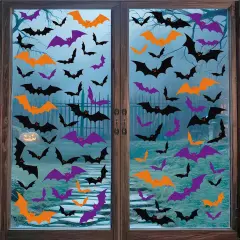 6 Sheet Halloween Bats Window Stickers