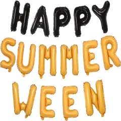 Summerween Balloons Banner Summer Halloween Party Decorations