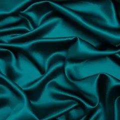 1 Yard Deep Teal Silk Crepe Back Satin Elegant Solid Smooth Luxury Fabric 44 inch Width