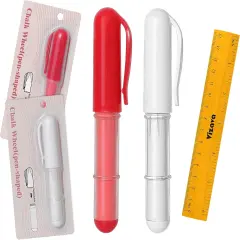 Fabric Chalk Markers for Sewing (Red & White)