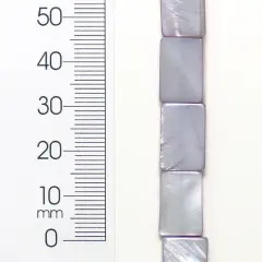 6 Packs of Tinted Shell Beads - Gray - 10x15mm - 2 x 8" Strand