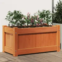 vidaXL Garden Planter Wax Brown 23.6"x12.2"x12.2" Solid Wood Pine
