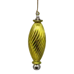 Shiny and Cute Egyptian Glass - Sculpted Oval - Yellow