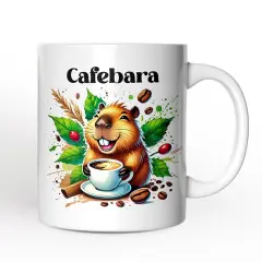 Cafebara Mug, Coffee and Capybara Lover Gift