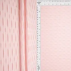 Honeycomb Knit Jacquard Solid Fabric 1 Yard Stretch Soft Durable 58/60" Wide Pink Baby SB21-R