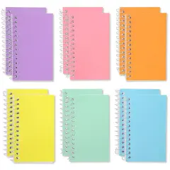 Paper Junkie 12-Pack Small Spiral Notebook 3x5, 40 Sheets, 80 Pages Per Notepad, College Ruled Lined Paper for Office Supplies, Classroom Notes, Students, Teachers, Nurses (6 Pastel Colors) Multicolor