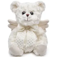 Bearington Peace, 12 Inch Teddy Bear Angel Stuffed Animal, Makes a Great Guardian Angel Gift for Christening, Bereavement, Memory, Sympathy, For Ages 3-14 White