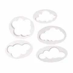 5 PC Clouds and Cloud Shape Cookie Cutter Set