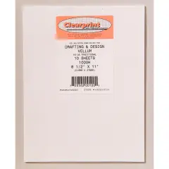 Clearprint 1000H Design Vellum Sheets, 16 lb., 100% Cotton, Pack
