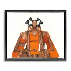 Stupell Industries Black Diamond Sisterhood Floating Frame, design by Manasseh Johnson Sr