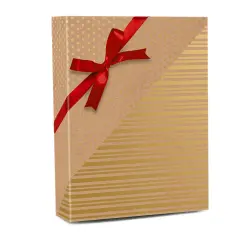 30''x208' Gold Dot & Stripe Unique Reversible Christmas Wrapping Papers