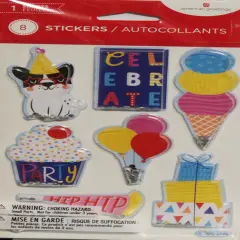 American Greetings Birthday Dimensional Shaker Stickers