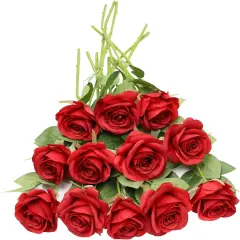 12 Pcs Artificial Rose Flower Artificial Flowers Bouquet