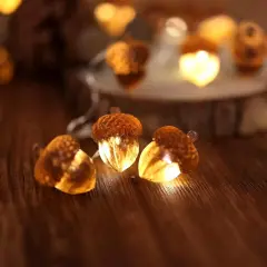 Thanksgiving Acorn Lights Fall Garland