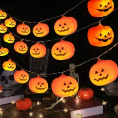 Halloween Big Pumpkin String Lights - 10ft , 20pcs Pumpkins