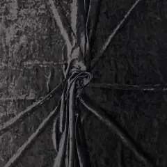 1 Yard Crushed Stretch Velvet Fabric for Apparel Costumes Leggings Tops 60" Width Black