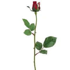 Allstate Single Long Stem Rose Bud Artificial Floral Spray - 23" - Burgundy Red