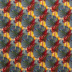 1 Yard Split Leaf Sarong with Fringes Rayon Fabric 72" L x 45" W Golden yellow