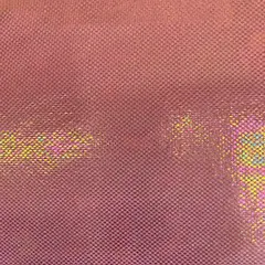 1 Yard Moonlight Foil Nylon Spandex Tricot Fabric 60 Inch Width Pink