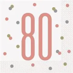 Glitz Rose Gold Luncheon Napkins 80 - 16ct