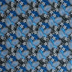 1 Yard Tiare Split Leaf Monstera Lightweight Poly Cotton Fabric 44/45 inch Width Royal