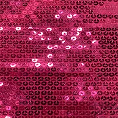 1 Yard Sewed Sequins Stretch Polyester Spandex Fabric For Dancewear Formal 56" Width Fuchsia