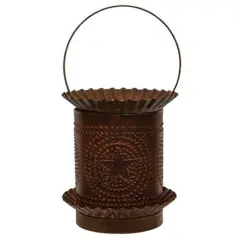 Rusty Jumbo Wax Melter With Punched Stars
