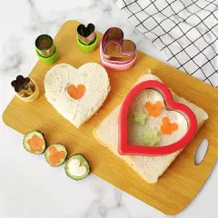 Sandwich Cutter for Kids 18 Pcs Stainless Steel Mickey Mouse Heart Star