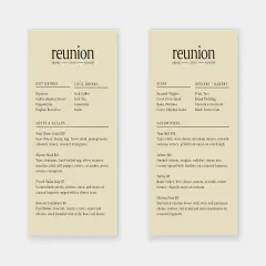 Reunion Menu