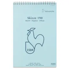 Hahnem&uuml;hle Skizze Spiral-Bound Sketch Pad - 11.69" x 16.53", 50 Sheets, 190 gsm