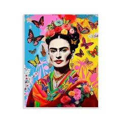 Stupell Industries Eccentric Butterflies Frida Wall Plaque Art Design by Jess Stempel