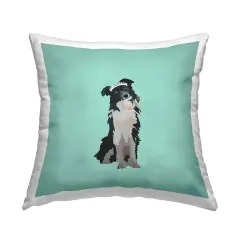 Collie with Tiara Design by Amelia Noyes Throw Pillow 